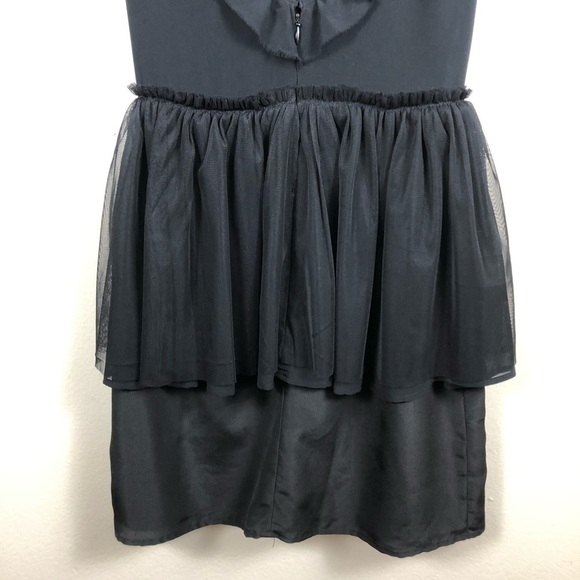 Keepsake Black Ruffle Tiered Mini Dress Size 2 - Picture 8 of 13